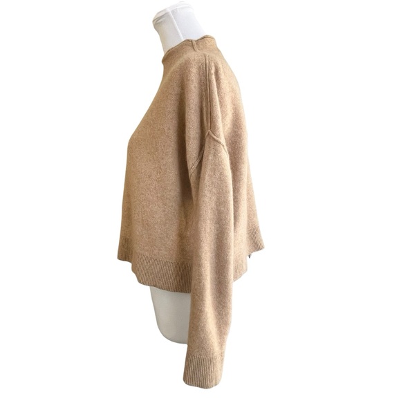Anthropologie Pilcro The Alani Cashmere Mock-Neck Sweater Camel Casual Size S - Picture 5 of 16